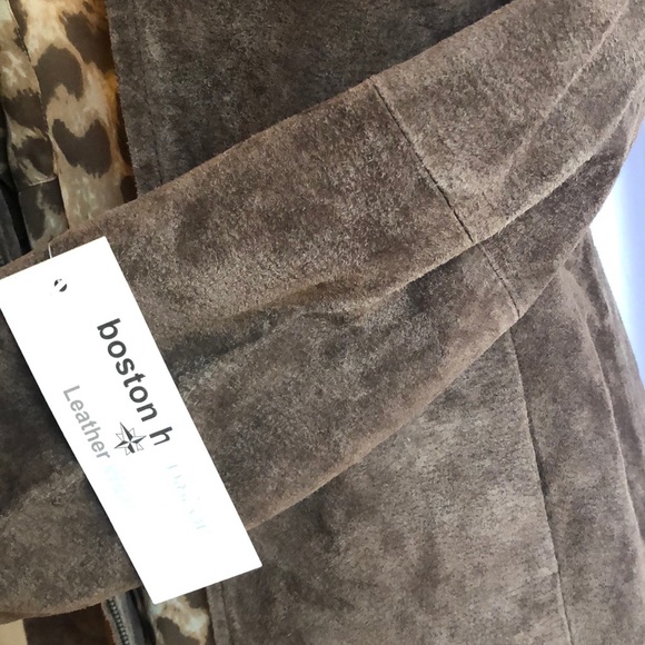 Boston Harbour Boho Vintage Deadstock Genuine Suede Leather Jacket - Picture 3 of 11